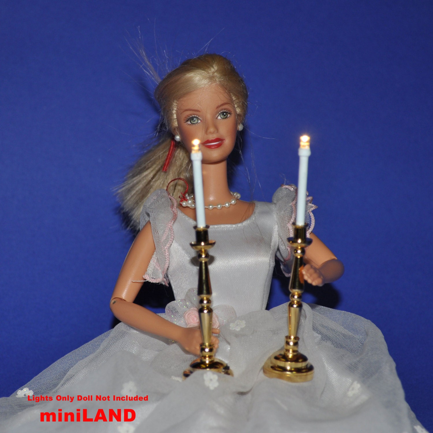 1/6 16 Barbie Lamp light 3.5H candlesticks 2pcs LED Etsy