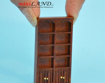 1:48 1/4" quarter scale tall bookcase shelves panel Top quality walnut for dollhouse miniature YQ9002DD WN