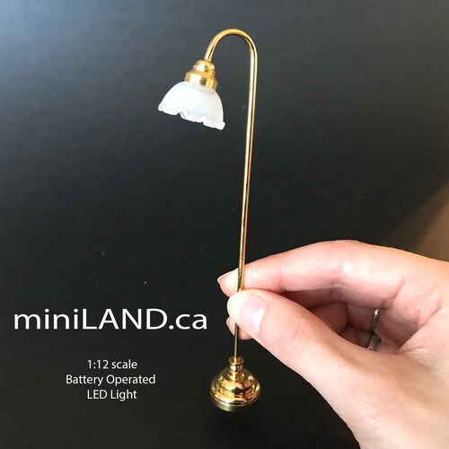 Dolls Dollhouse Miniatures Fluted shade floor S Bright battery operated