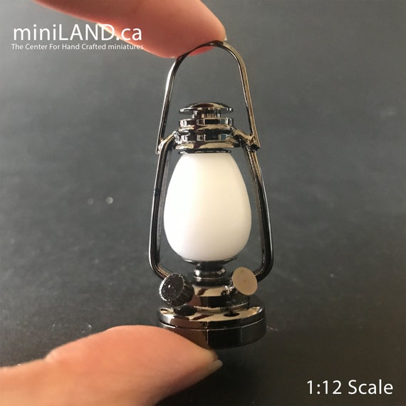 Miniature Spot Led Light BLACK Lamp With On/off Switch for 1:12 Scale  Dollhouse Miniatures Hanging Battery Operated 