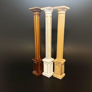 Miniature Quality round column fit ceiling height 4"-10" telescopic, wood for 1:12 dollhouse DIY