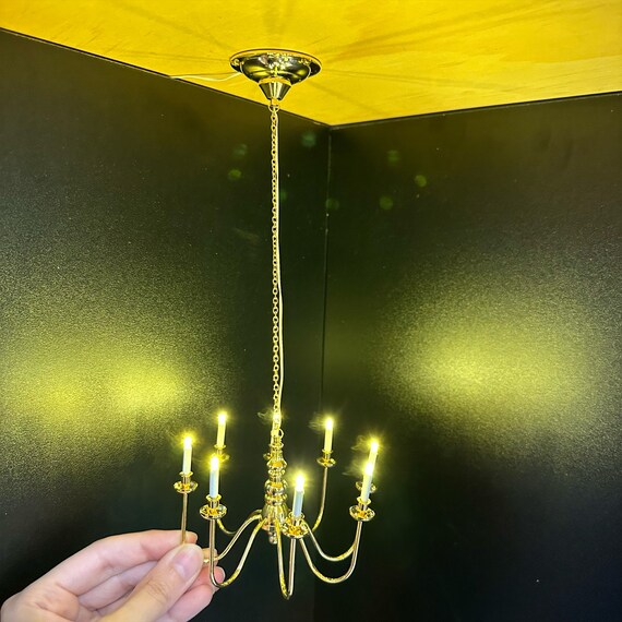 Dollhouse chandelier cheap battery operated