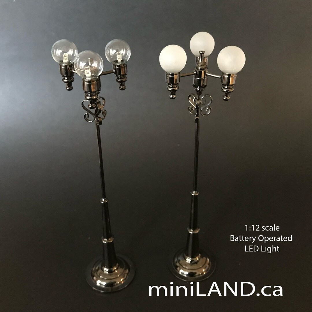 8 Triple Street Dollhouse Miniature Light On/off 112 Black Super Bright Outdoor French Village