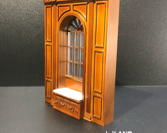 MANOR Window unit Dollhouse miniature furniture wall panel roombox 6.9"W 1:12 Scale