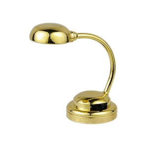 BRASS Modern desk lamp LED Super bright light with On/off switch for dollhouse miniature 1:12 scale