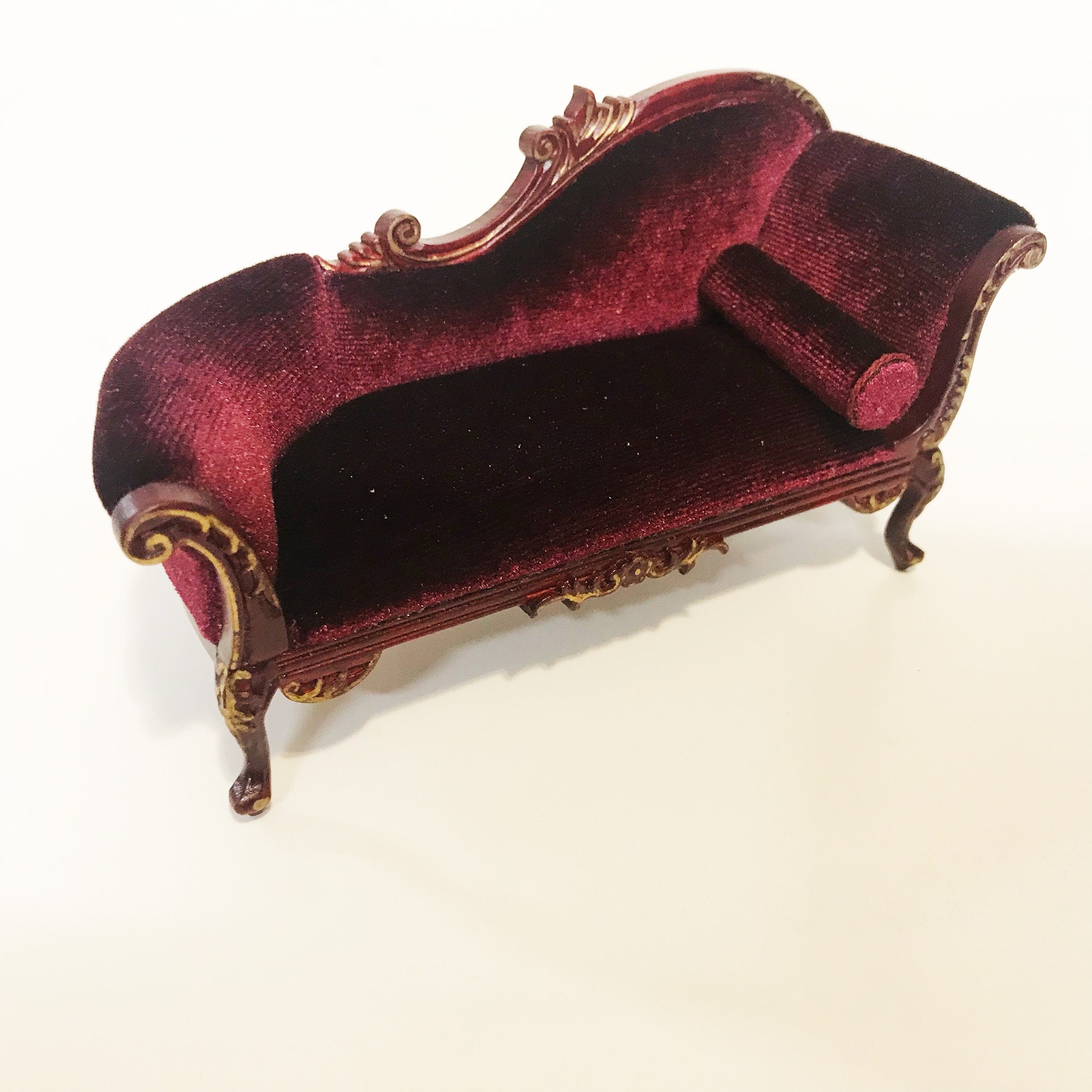 Fauteuil victorien maison de poupées à l'échelle 1/12/noyer JJ31033WN - France