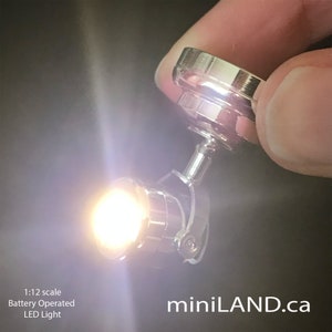 Spot Stage Light Lamp with on/off switch for 1:12 scale dollhouse miniatures LED image 8