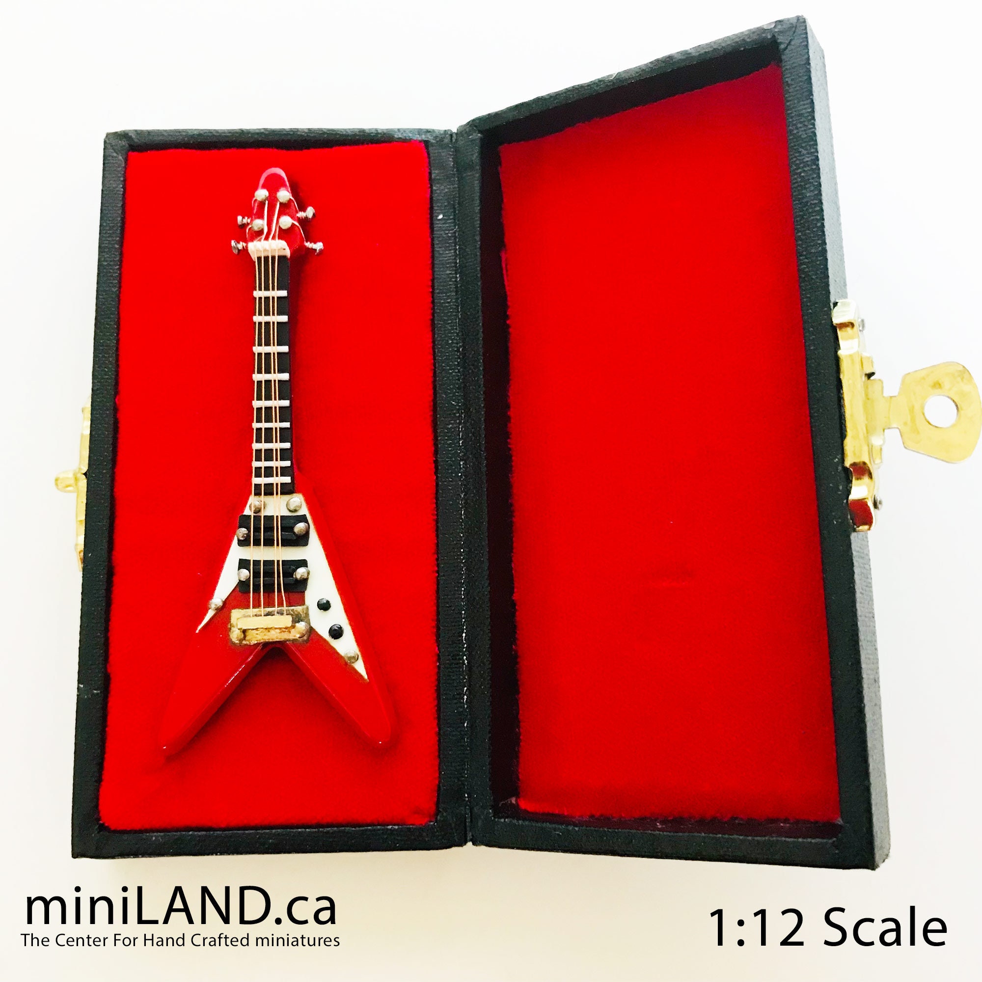 Guitare Miniature Électrique Volante V 8 cm / 3.125 de long pouce