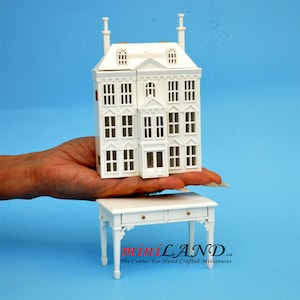 Victorian Dollhouse for dollhouse with table WHITE 1:144 miniature house for 1/12 rooms V4023 WH