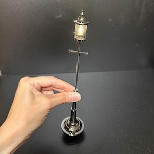8&quot; gas street garden lamp light  LED super bright with on/off switch  for dollhouse miniature 1:12 scale FA053030-1LB