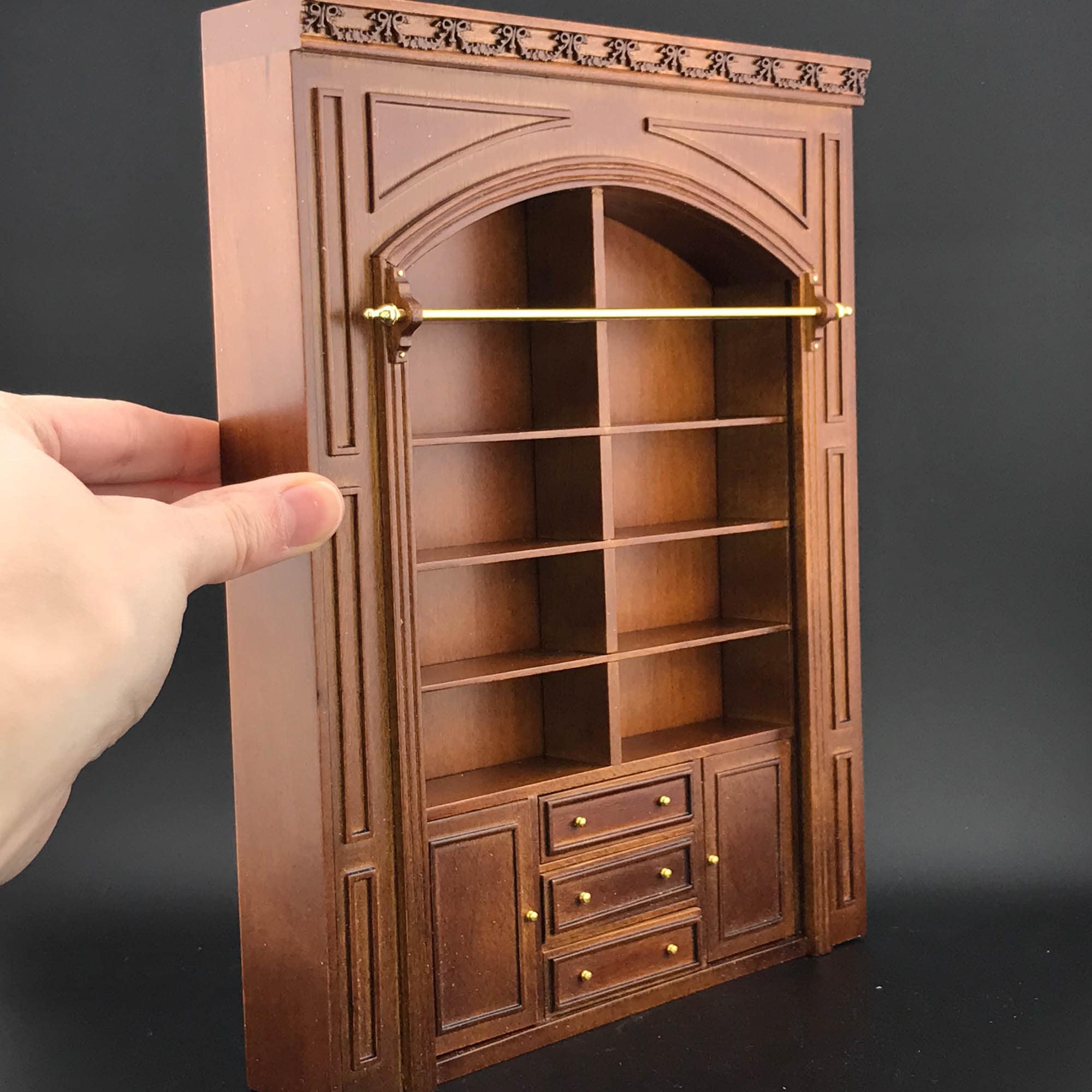 MANOR PANEL Shelves Shelving Unit or Ladder Library Wall Panel WALNUT 1 ...