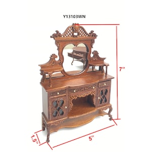 Kensington Victorian Sideboard Walnut High quality for dollhouse miniature 1:12 scale - limited edition