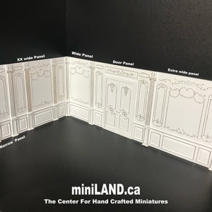 French Royal Paneling line White 1:12 scale Build a Room Using wall panels Components - top quality