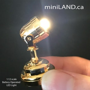 Spot Stage Light Lamp with on/off switch for 1:12 scale dollhouse miniatures LED image 4