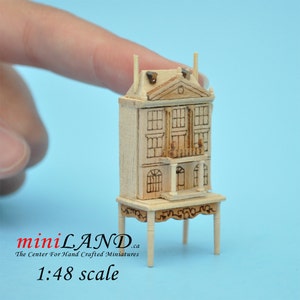 1:48 1/4"  Dollhouse for dollhouse UNFINISHED with table 1/48 Top Quality