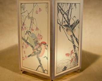 Etsy Hand-Made Japanese Shoji Lantern featuring Woodblock reprints circa 1845