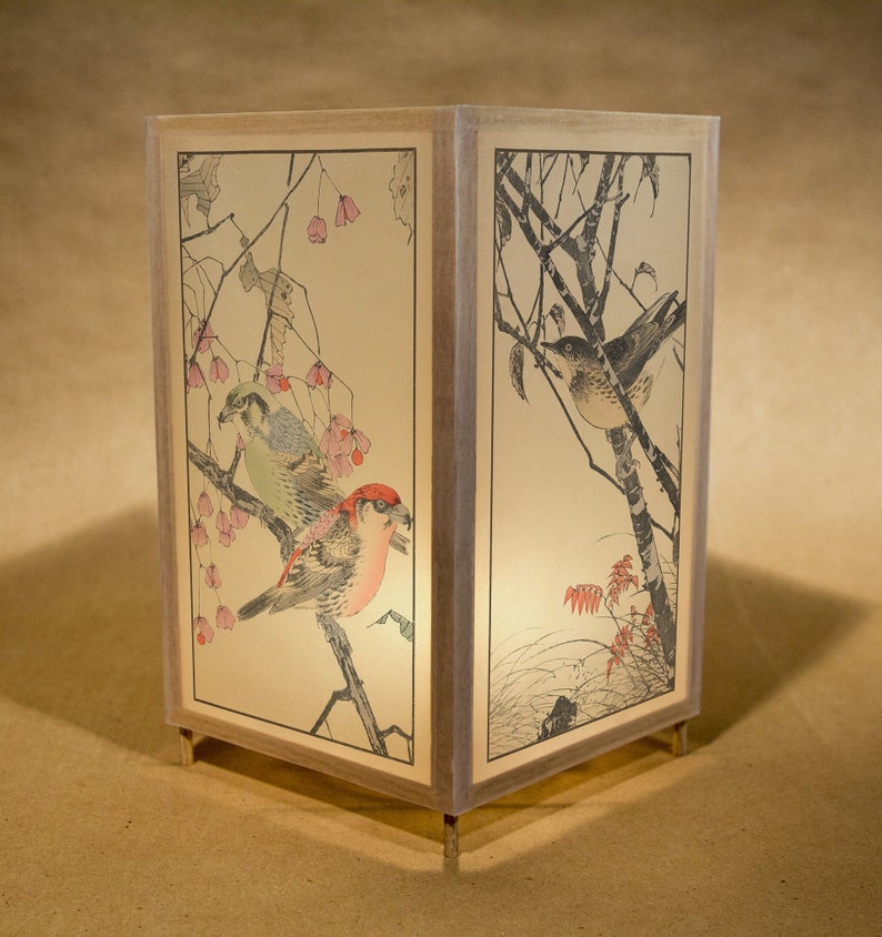 Etsy Hand-Made Japanese Shoji Lantern featuring Woodblock reprints circa 1845 image 1