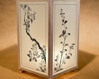 Etsy Hand-made Japanese Shoji Lantern / Luminary / Lamp Featuring Katsushika Hokusai Manga - 15,000 hour LED included