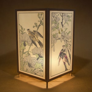 Etsy Hand-Made Japanese Shoji Lantern featuring Woodblock reprints circa 1845 image 2