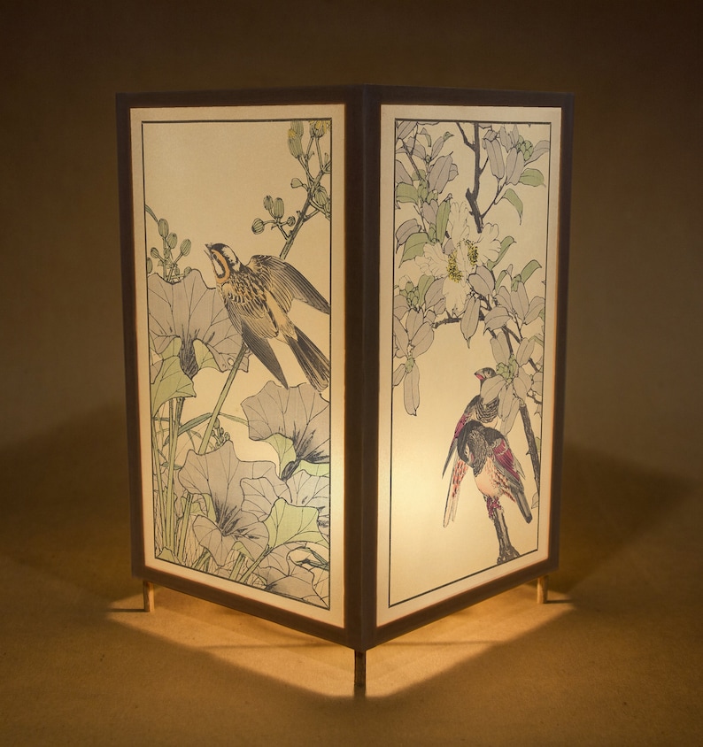 Etsy Hand-Made Japanese Shoji Lantern featuring Woodblock reprints circa 1845 image 2