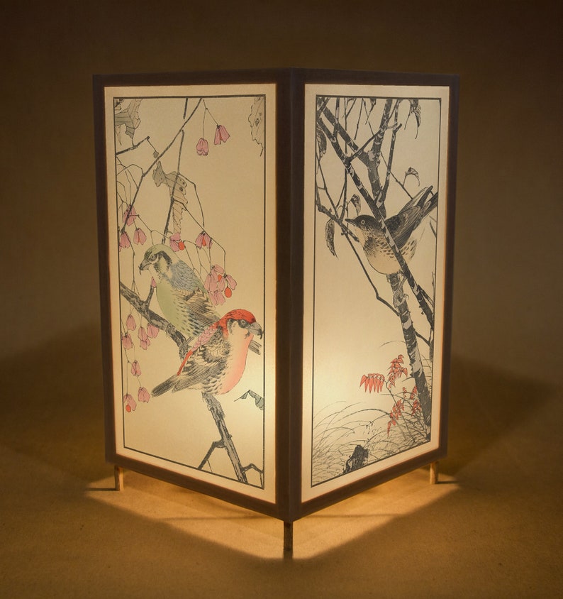 Etsy Hand-Made Japanese Shoji Lantern featuring Woodblock reprints circa 1845 image 4