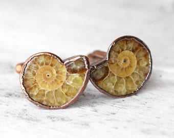 Ammonite Cufflinks - Groom Cufflinks - Groomsmen Gift - Father's Day Gift