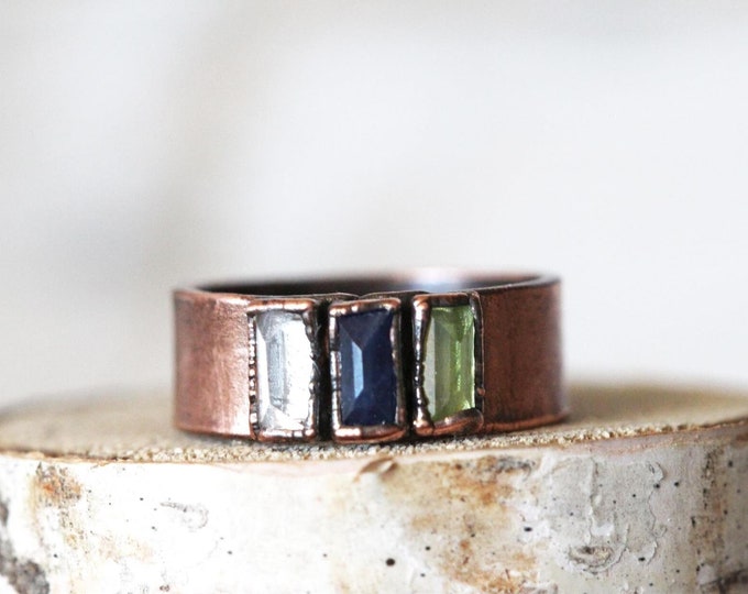 Multimarque Stone Rings Multi-Stone Rings - Etsy