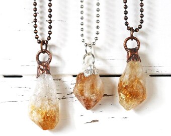 Citrine Pendant - Etsy