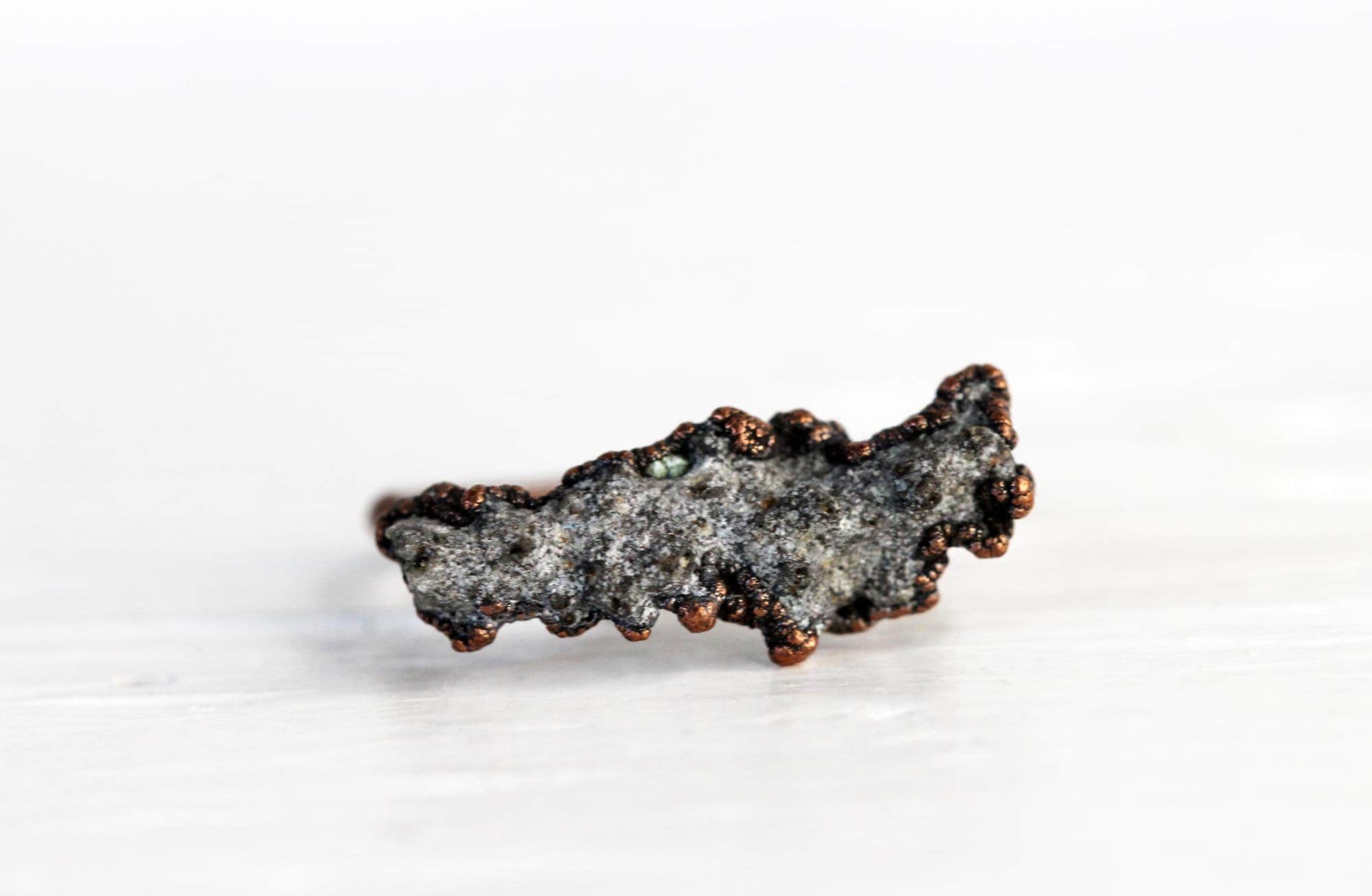 Fulgurite Ring Lightning Strikes Sand Petrified Lightning Jewelry