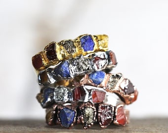 Motivation Crystal Ring - Productivity Jewelry - Self Help Crystal Set