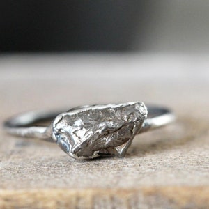 Meteorite Ring Campo del Cielo Meteorite Copper Ring Geekery Collector Gift Astronomy Gift oxidized silver