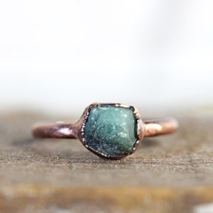 Raw Emerald Ring May Birthstone Jewelry Natural Stone Ring image 7