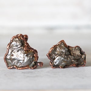 Meteorite Cuff Links - Campo del Cielo Cufflinks - Groom Cufflinks - Groomsmen Gift - Father's Day Gift