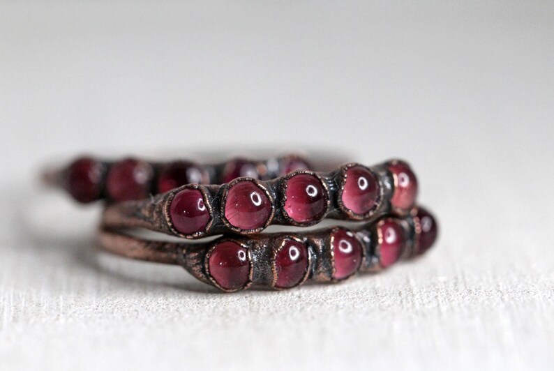 Libra Ring Copper Ring October Birthstone Multi Stone Silver Ring Pink Crystal Ring Pink Tourmaline Ring