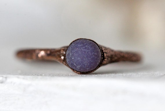purple agate ring
