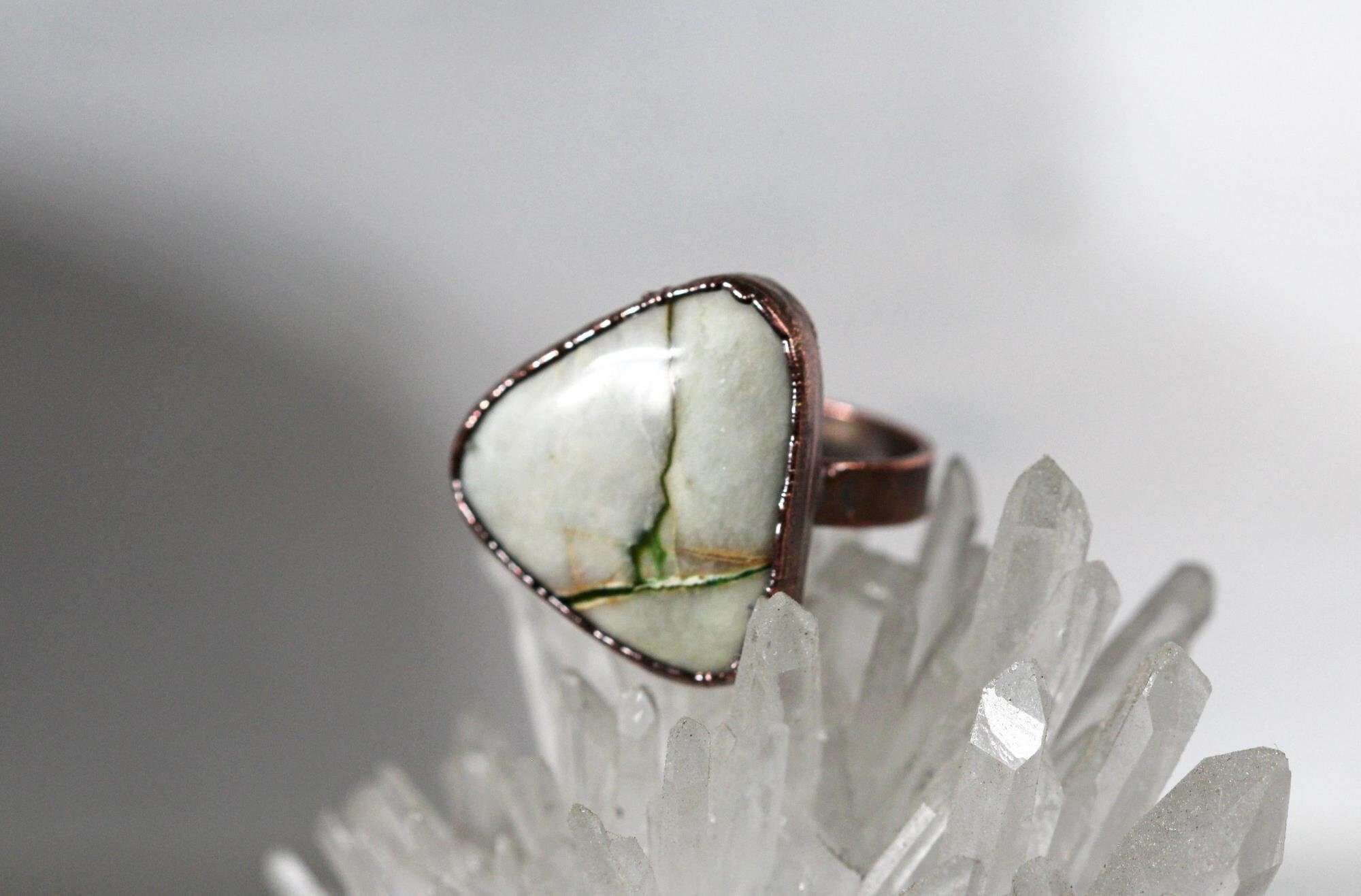 Citrine. Silver. Stone 2 cm. Size 8. - Rings - IKstone | e-shop | Power  Jewelry