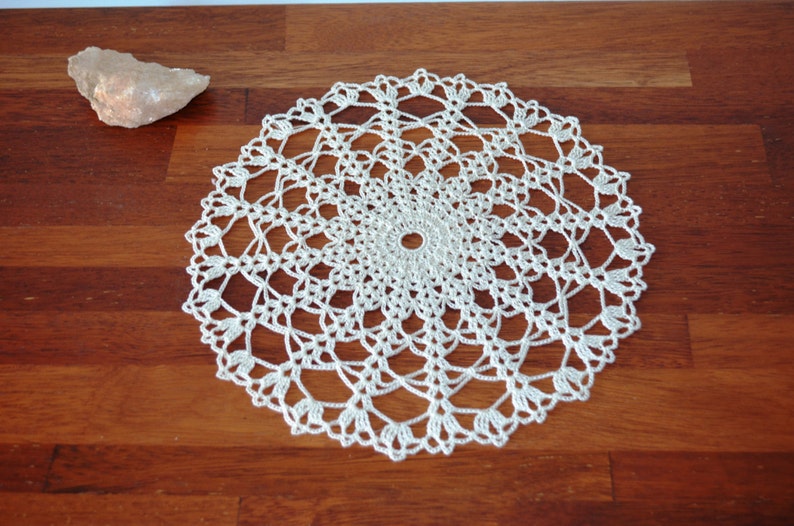 10'' / 25 cm Crocheted Doily Original Pattern Handmade Home Decor image 1