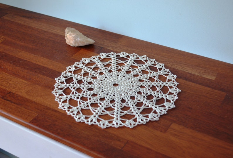 10'' / 25 cm Crocheted Doily Original Pattern Handmade Home Decor image 2