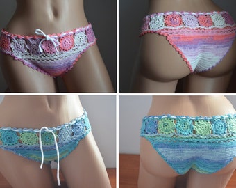 CROCHET PATTERN PDF Instant Download - Crochet Bikini Bottoms – Panties – Swimsuit Bikini