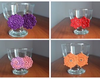Crochet Earrings Pattern – Set of 4 Statement Jewelry Designs (PDF Pattern)