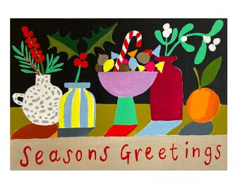 Seasons Greetings painting Christmas cards