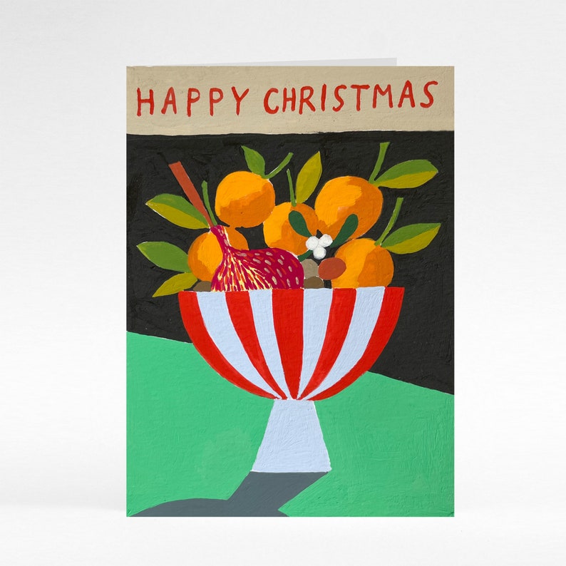 Bowl of Satsumas Christmas Cards Etsy