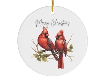 Merry Christmas Cardinal Ornament