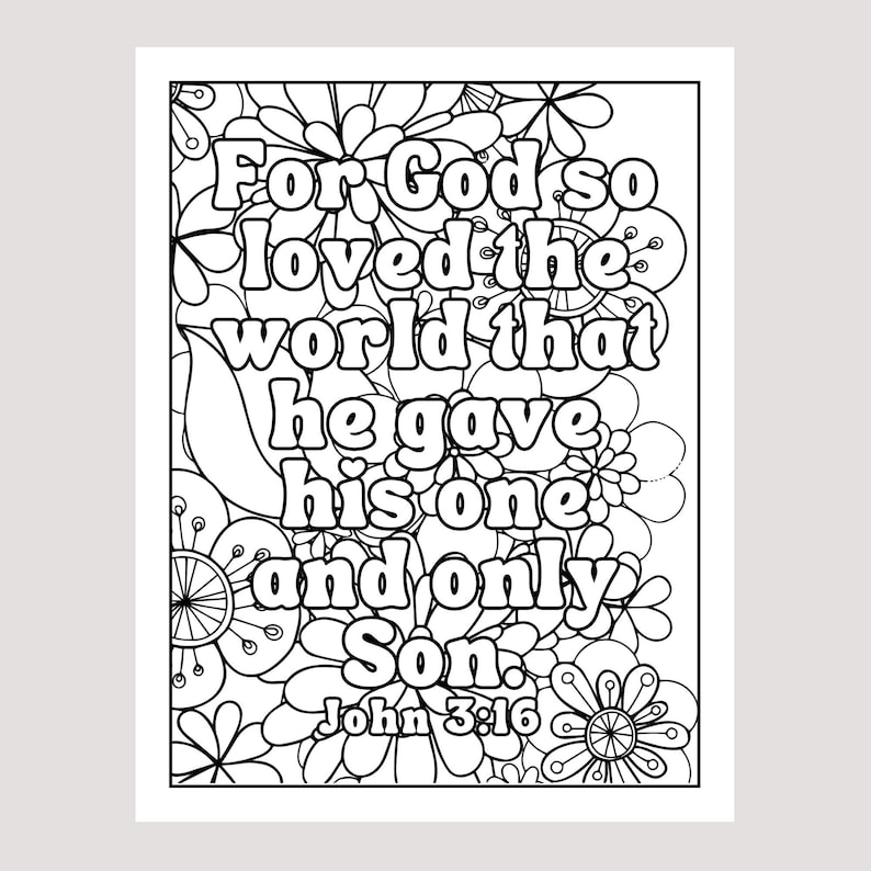 12 Bundle Bible Verse Coloring Sheets Relax as You Color and Meditate ...