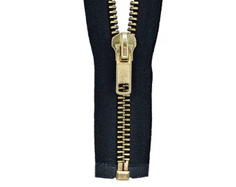 Heavy Duty #10 Separating Brass Metal Zipper