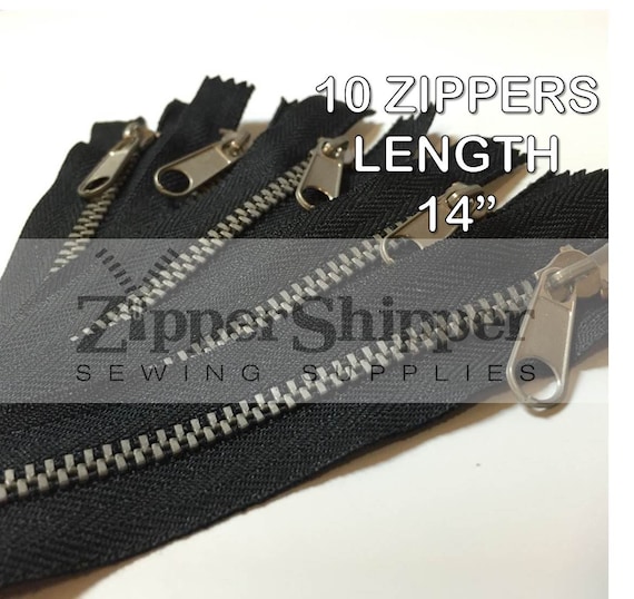 Bulk Zippers 14 Metal Handbag Zippers 35.5 Cm 4 Etsy