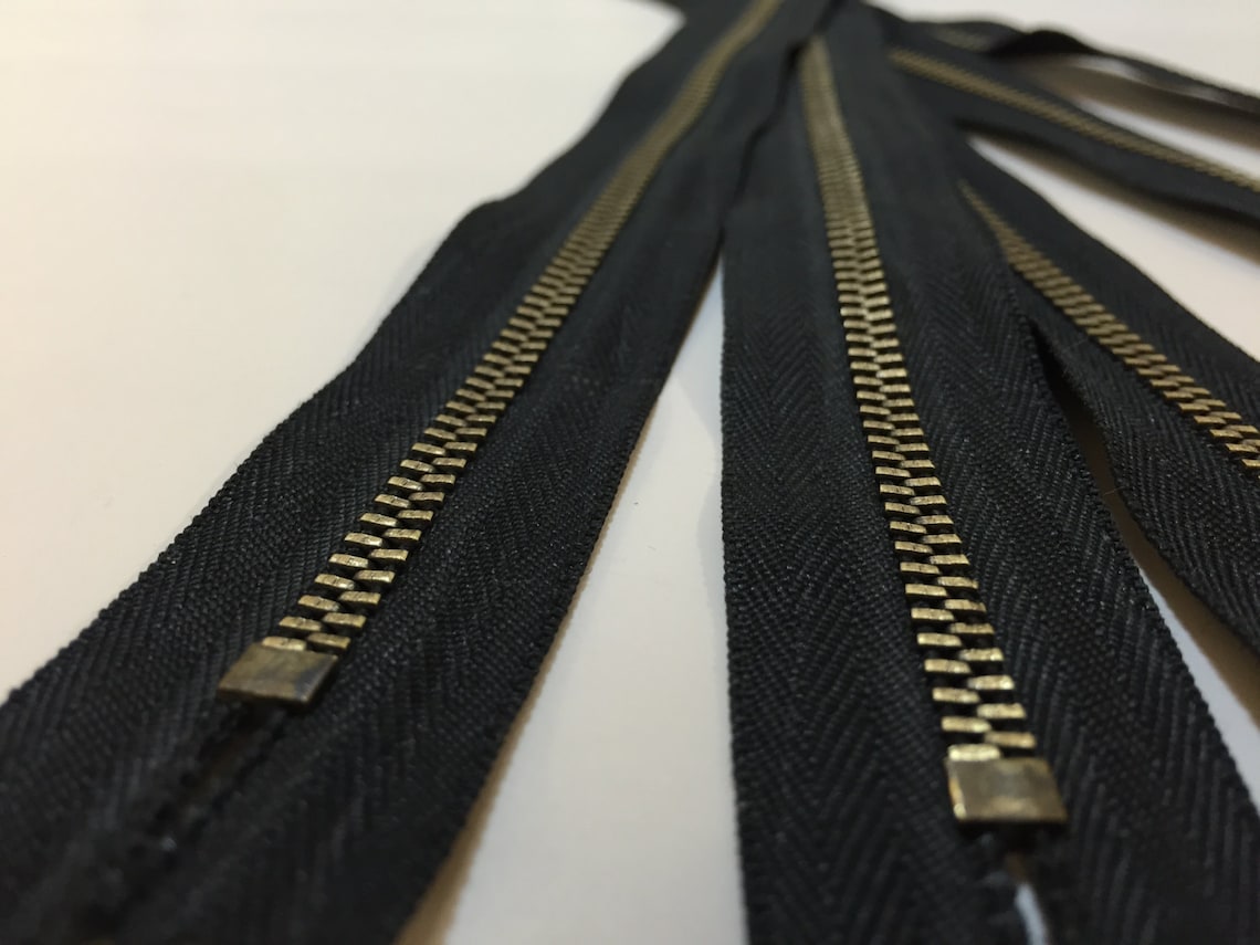 Black 14 Metal Zippers for Purses & Handbags 4 Medium Etsy