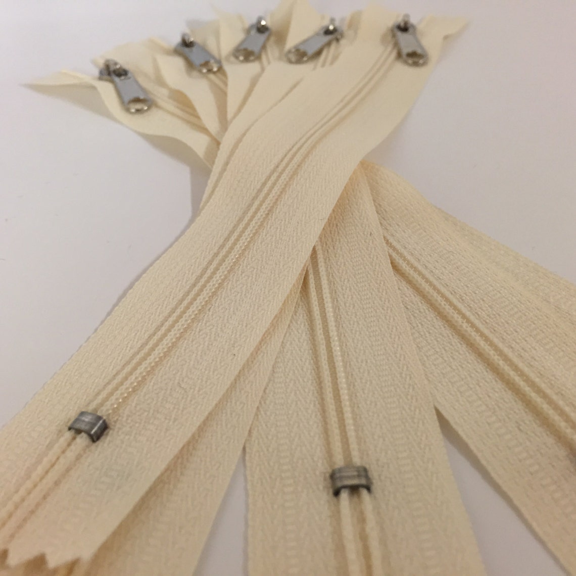 12 NATURAL / Cream Zippers For Handbags 30.5 cm Nylon Etsy