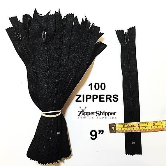 Wholesale Zippers 9 Inch Zippers 23 Cm Black Zippers 3 Etsy