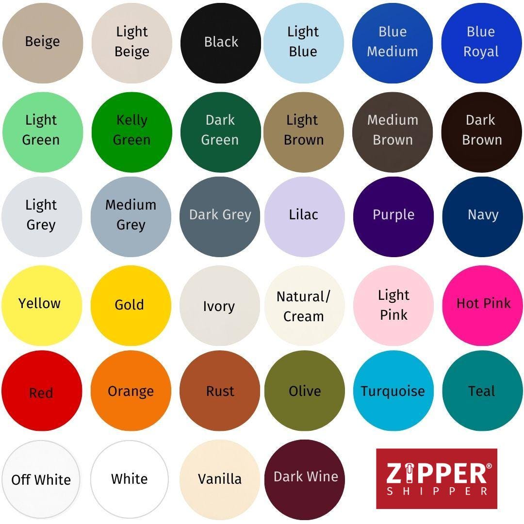 Wholesale #3 Nylon Coil Lightweight Zippers for Sewing, Set of 25 ...